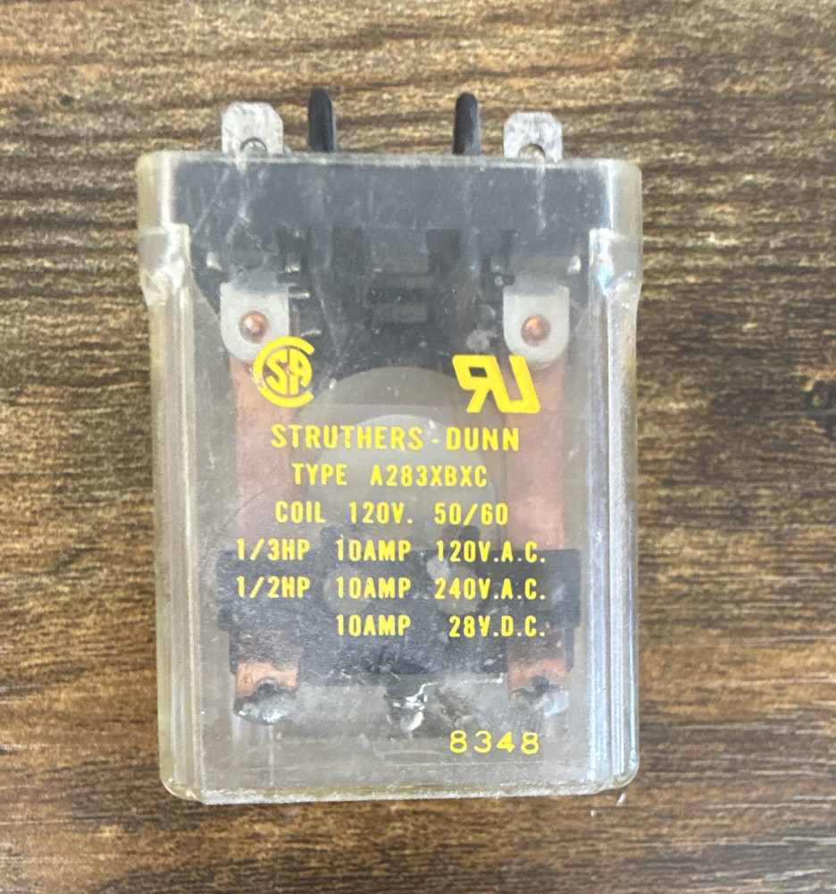 Struthers-Dunn A283XBXC Power Relay 4PDT 120V AC Coil Plug-In 8-Pin 10A