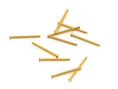 M1.2 Machine Screw, Gold OAL 15.0mm, 100 count #11619G