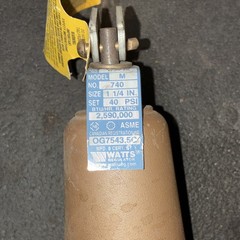 Watts 740 1-1/4in Bronze Water Pressure Reducing Valve, Single Union 40 PSI