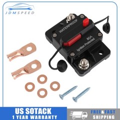 80A 80AMP Circuit Breaker Fuse 12-48V DC Car Boat Manual Reset Switch IP67