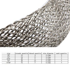 Flat Tinned Copper Braid Sleeve Flexible EMI RFI Shielding Wire Ground Mesh Lot