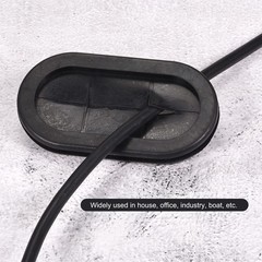 MECCANIXITY Rubber Grommet Mount Size 100 x 50 mm Oval 100 x 50 mm, Black