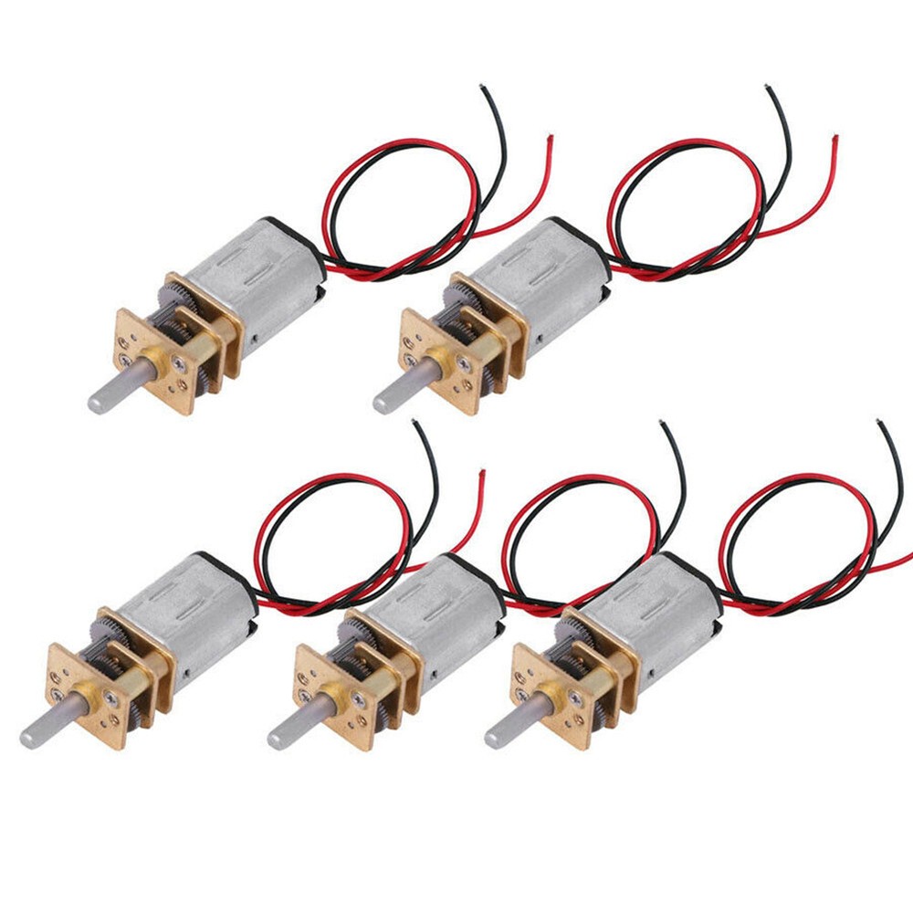 5Pcs Micro Mini N20 Gear Motor DC Slow Speed Full Metal Gearbox Reducer Toy E
