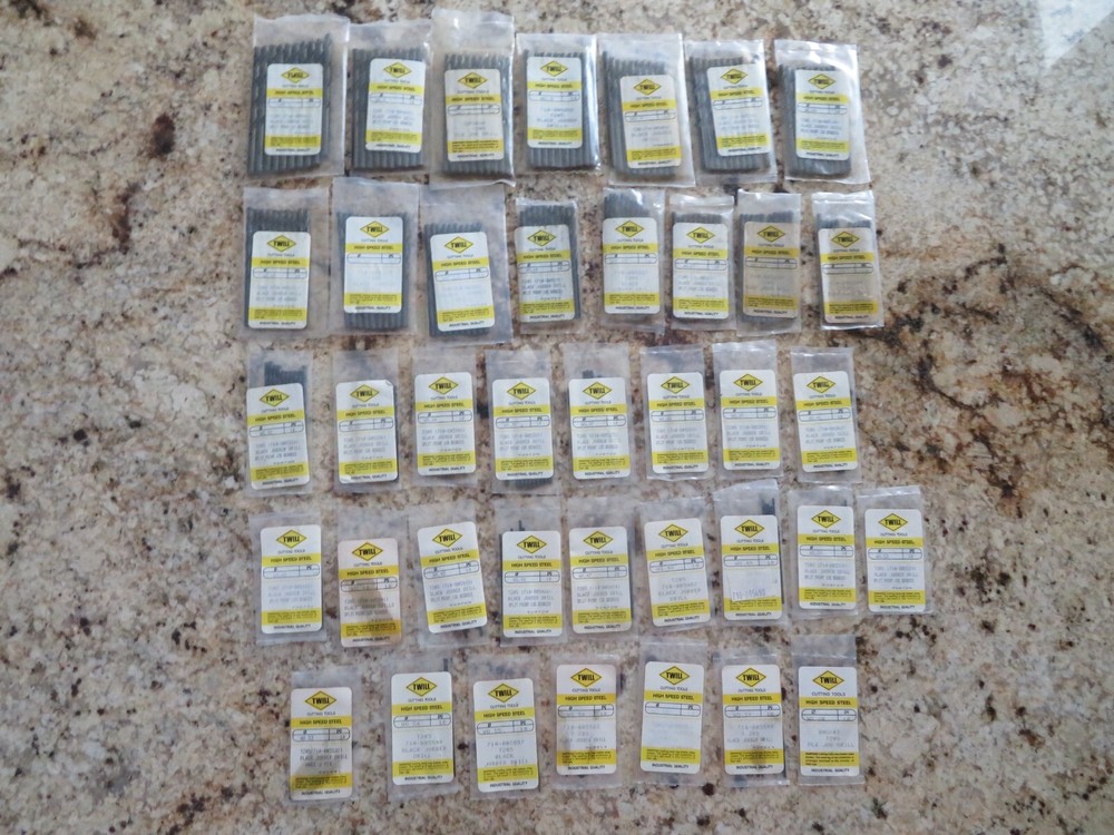 390 pcs TWILL Wire Gauge Number Jobber Drill Bits 39 assorted sizes 1-60 BRAZIL
