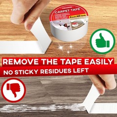Carpet Binding Tape Double Sided – 2 In / 120 Ft (40 Yards) Tape Grippers for…