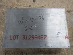 6061 Aluminum Block 6.5″Wide 9 7/8”Long 2 1/4Thick