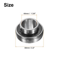 2pcs Ball Bearing Insert, Chrome Steel Gcr15 UC209-28 Bore 1 3/4″ Set Screws