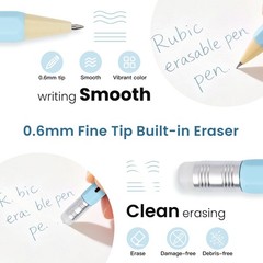 RUBIC Erasable Gel Pens Set, Ember Twilight 9 Assorted Colors, 0.6mm Retracta…