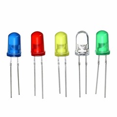 200Pcs 3mm 5mm LED Light White Yellow Red Blue Green Assortment Diodes Kit Box