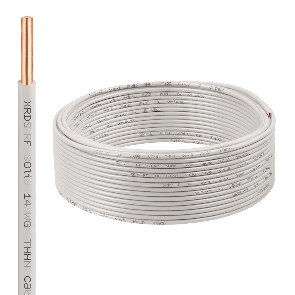14AWG THHN Wire 50FT Single Copper Conductor PVC Nylon Insulation 600V