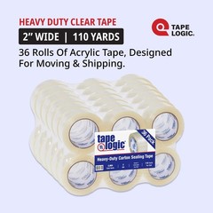 Tape Logic 2 x 110 yds Acrylic Packing Tape 2.0 Mil, Clear (36-Pack) Heavy Duty