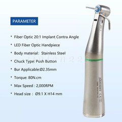 Dental Implant Motor Surgical System LED +20:1 Contra Angle Handpiece Fit N