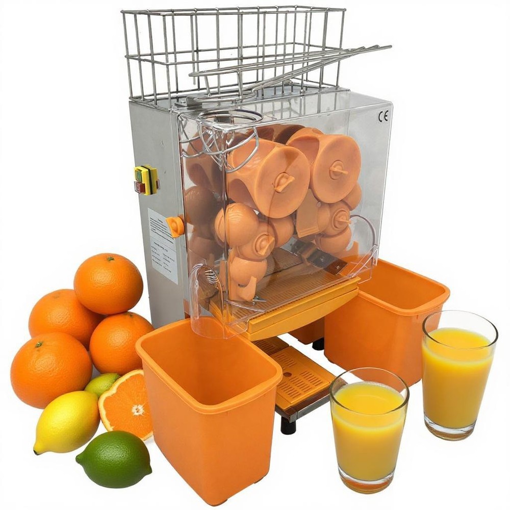 Commercial Orange Juicer Machine 110V Automatic Feeding Lemon Orange Squeezer US