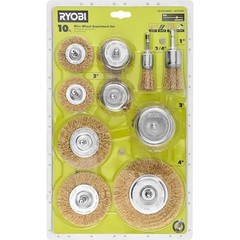 RYOBI Wire Wheel Assortment Set (10-Piece)