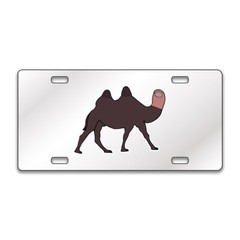 CAMEL TOE FUNNY Chrome or Black Acrylic License Plate CUSTOM LP0108