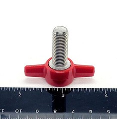 3/8″-24 Thumb Screw T Bolts Fine Thread Red Tee Wing Knob Stainless Steel UNF