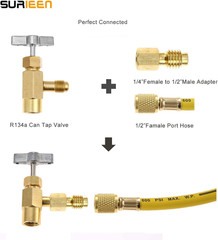 R134A Can Tap Valve Adapter for AC Manifold Refrigerant Dispenser Tool