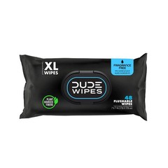 DUDE Wipes – Flushable Stocking Stuffers – 48 Count (Pack of 1), White