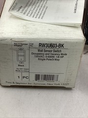 PASS & SEYMOUR RW3U603-BK Wall Sensor Switch & Vacancy Mode 120V BLACK