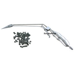 Hemorrhoid Suction Ligator Down Angle + Latex Bands NEW SurgicalUSA Instruments