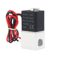 DC 24V Solenoid Valve 1/4 inch NPT 2 Way Normally Closed Electric Air Valve