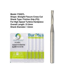 Wave Dental Carbide Burs High Speed FG 556 557 557L 558 Straight Fissure 1.6mm
