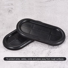 MECCANIXITY Rubber Grommet Mount Size 100 x 50 mm Oval 100 x 50 mm, Black