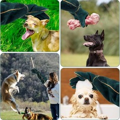 Animal Handling Gloves Leather Padding Dog Cat Scratch Protection Grabbing Glove