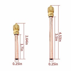 20x Service/Access Valve 1/4″ SAE *1/4″ OD *2.75″ Stem Core AC Refrigeration Kit