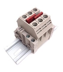 Solar Combiner Box Connector DIN Rail Terminal Blocks Dinkle 6AWG 60A 600V