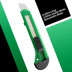 20 Safety Box Cutter Utility Knife Tool Retractable Snap off Razor Blade GREEN