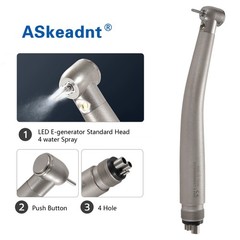 Dental LED Fibre Optic Contra Angle 1:1 Handpiece Fit NSK Ti-Max X25L Style