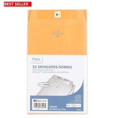Heavyweight 6″ x 9″ Brown Kraft Envelopes with Clasp Closure – 25 Count