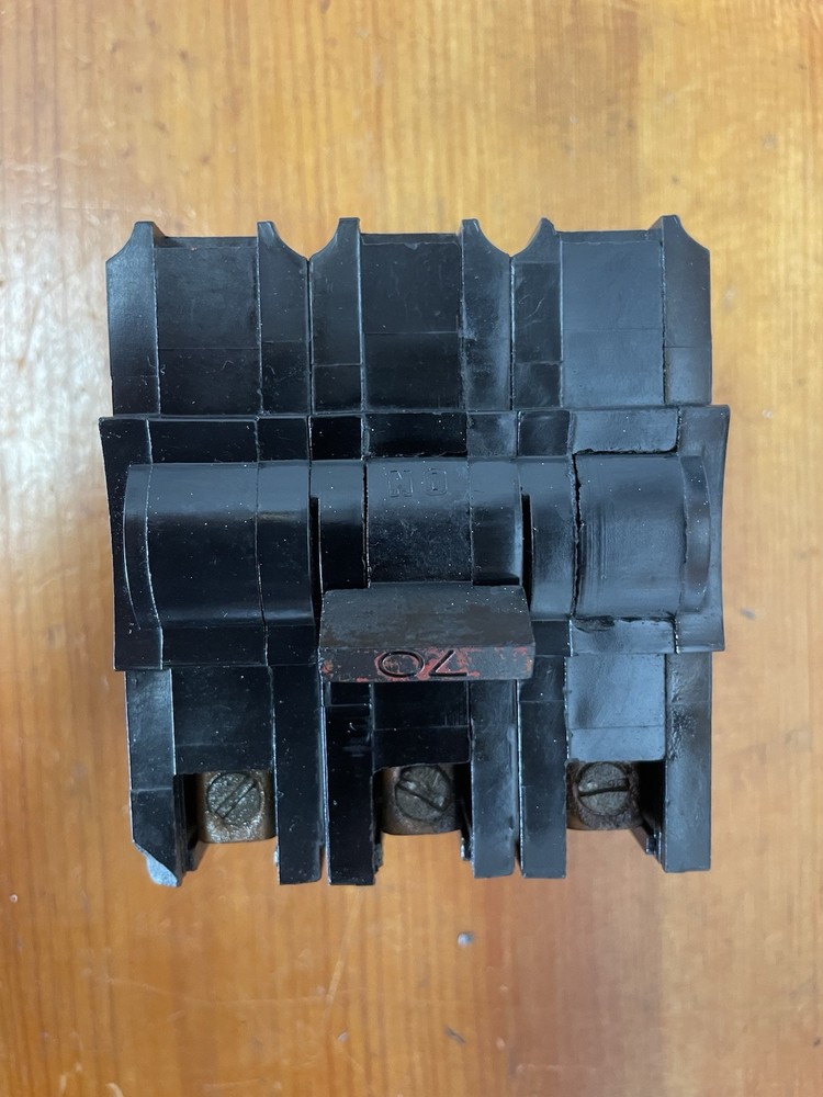 Federal Pacific 3P 70A NA370 FPE Type NA 240VAC Stab-Lok Circuit Breaker