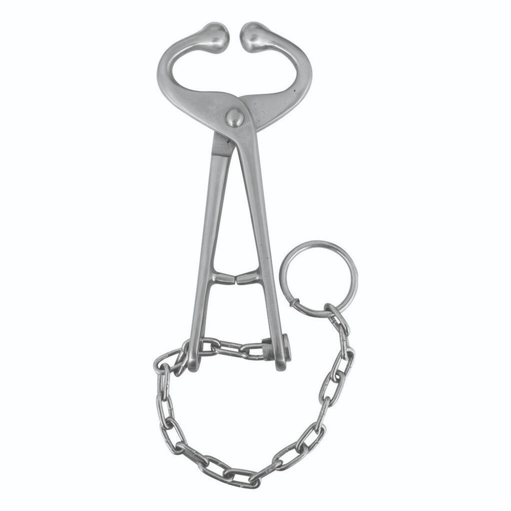Heavy-Duty Bull Lead with Chain, 13.5″ Chain, 7-3/4″ Overall Length, Cattle Lead
