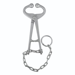 Heavy-Duty Bull Lead with Chain, 13.5″ Chain, 7-3/4″ Overall Length, Cattle Lead
