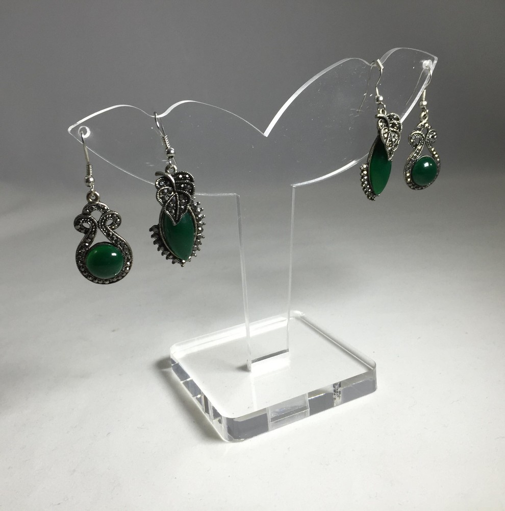 Clear Acrylic Plexiglass Earring Jewelry Stand Countertop Display 11620-11