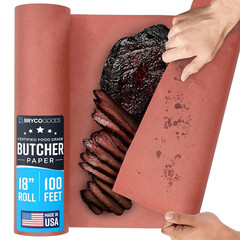 Bryco Goods Pink Butcher Paper Roll – 18 Inch X 100 Feet – Made in USA – Unbleac