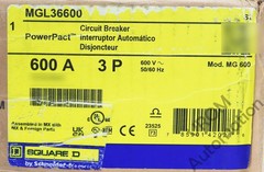 Surplus Schneider Electric MGL36600 Square D PowerPact Circuit Breaker 600A