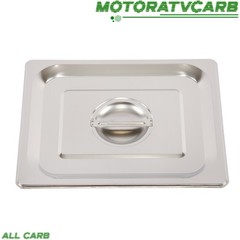 ALL-CARB 2 Stainless Steam Hotel Pans With Lids 1/2 Size 6″ Deep Thickened