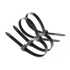 Zip Cable Ties Assorted Sizes(4”+6”+8”+12”) Heavy Duty Nylon Black UV Resistant