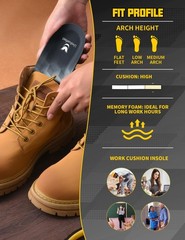 Work Boot Insoles for Men Standing All Day – Memory Foam Comfort Cushion Anti…