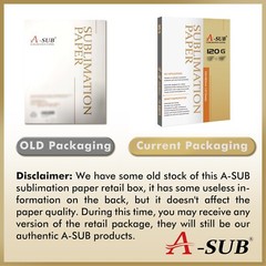 A-SUB Sublimation Paper 8.5×14 120g Inkjet Heat Transfer Sublimation Printer 110