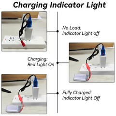 Tosiicop 3.7V Lipo Battery Charger – 2 PCS 1S Lipo JST Charger Cable with USB…