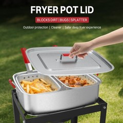 18QT 50000BTU Propane Outdoor Deep Fryer with 2 Baskets & Accessories