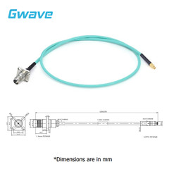 2.4mm 4 Hole Flange Female to GPPO Female RG-405SS Flexible Cable | DC-50GHz