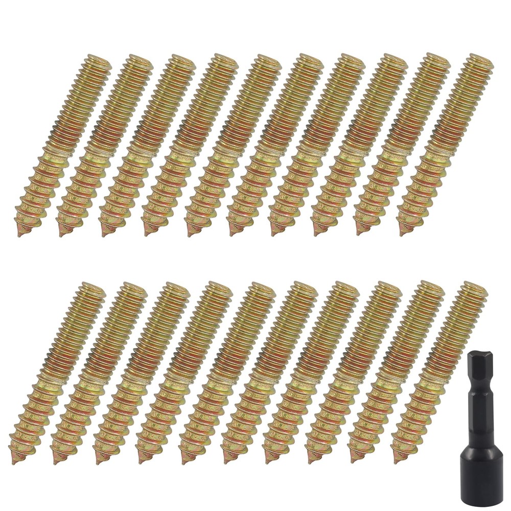 Litoexpe 20 Pcs 5/16-16 2 Inch Hanger Bolts Double Headed 2