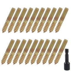 Litoexpe 20 Pcs 5/16-16 2 Inch Hanger Bolts Double Headed 2