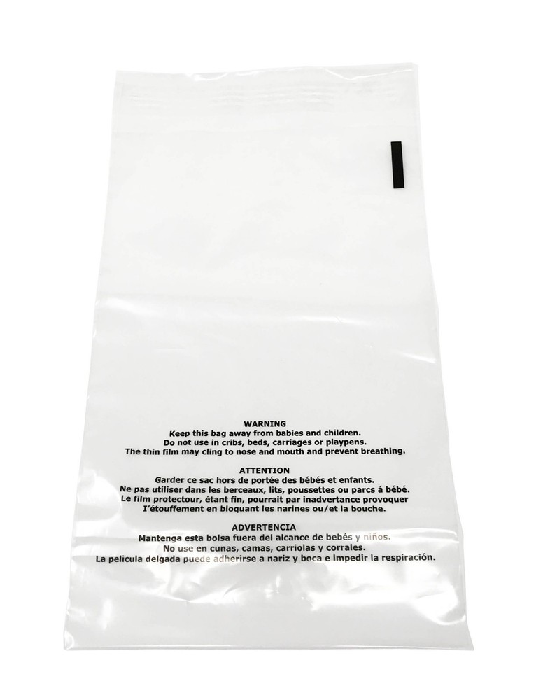 200 10×13 Premium Suffocation Warning Clear Plastic Self Seal Poly Bags 1.5 Mil