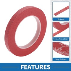 Painters Tape Easy Removal 0.5 Inches x 52.5 Yards Masking Master Tape Red